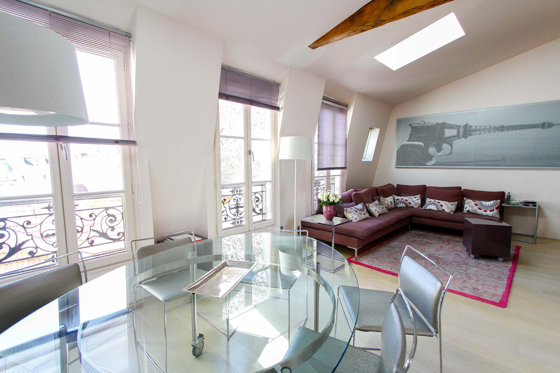 vente appartement duplex dernier étage Paris 6ème 75006 Saint Germain terrasse Rooftop Vue dégagée luxe parisien
